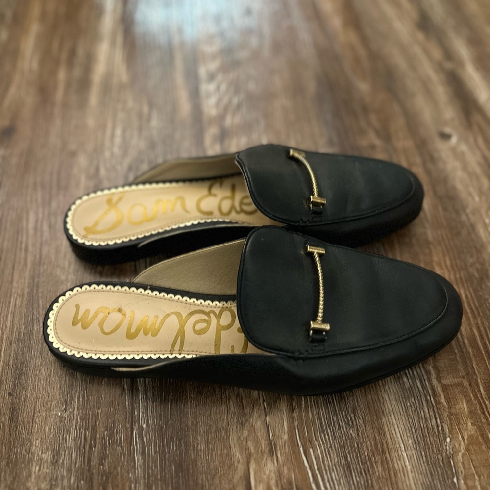 Sam Edelman Black Leather Loafers - Picture 3 of 4